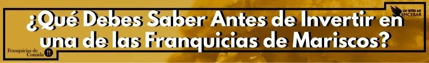 ¿Qué Debes Saber Antes de Invertir en una de las Franquicias de Mariscos